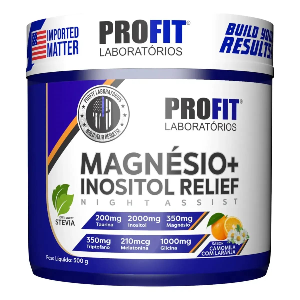 Magnésio Profit em pó sabor Camomila com Laranja x 300g