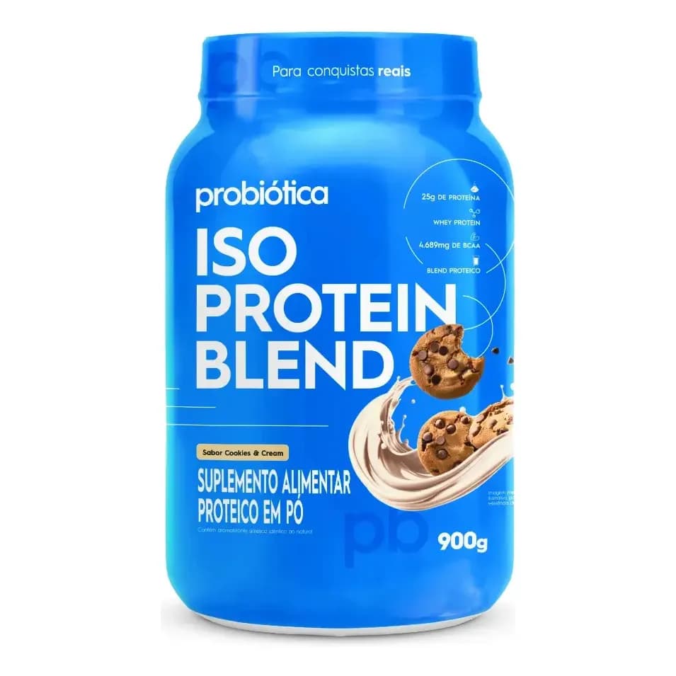 Whey protein Probiótica Iso Blend em pó sabor Cookies and cream x 900g