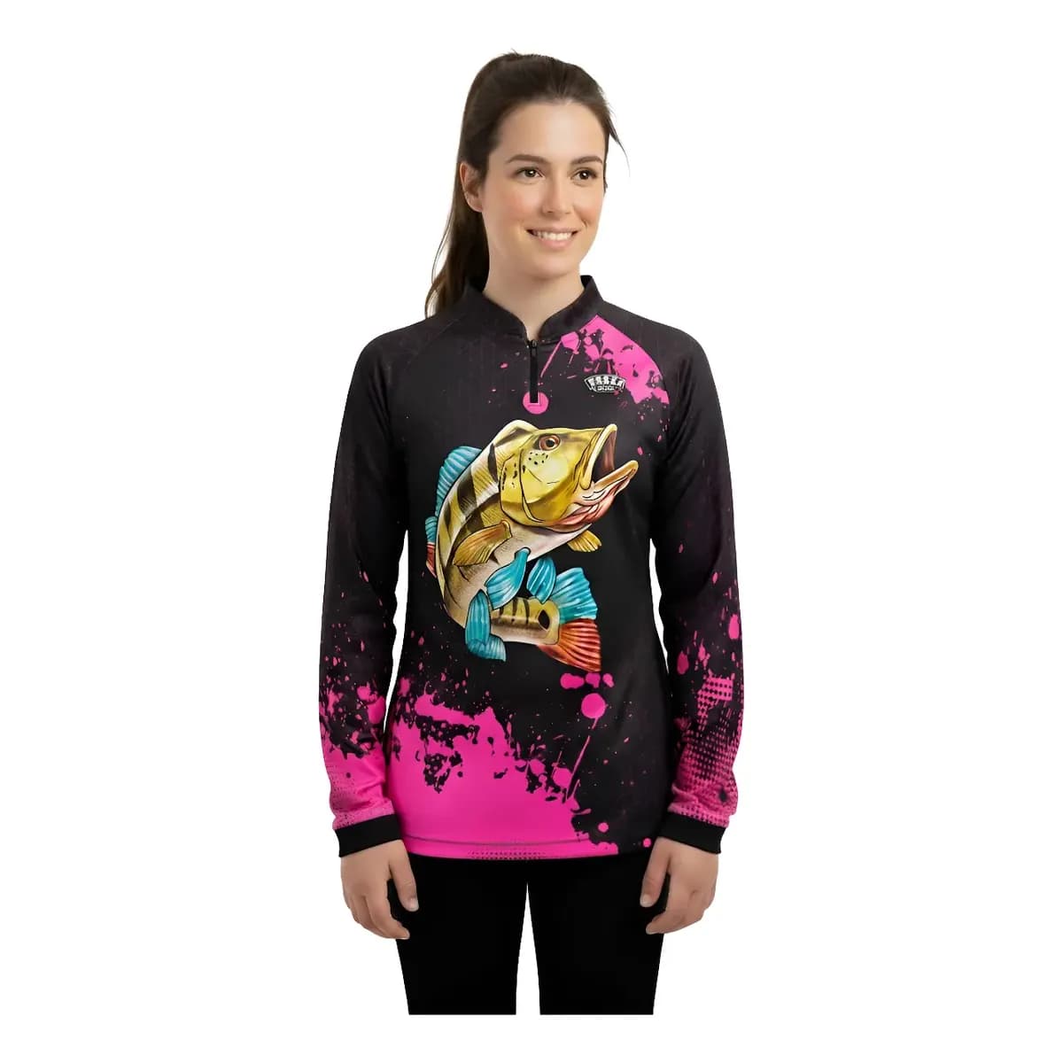 Camisa Camiseta De Pesca Tucunaré Feminino Com Proteção Uv50