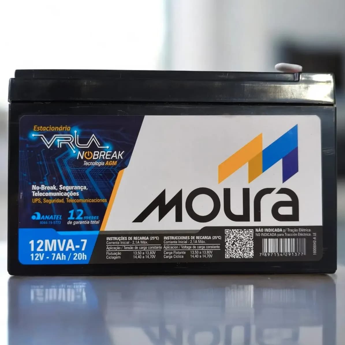 Bateria Nobreak Moura 12v 7ah Original Selada Central Alarme