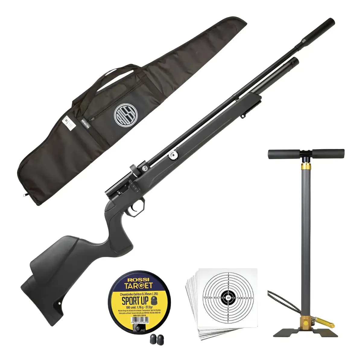 Carabina Pcp Outlander Rossi 6.35mm Vr Kit Bomba 4 Estágios