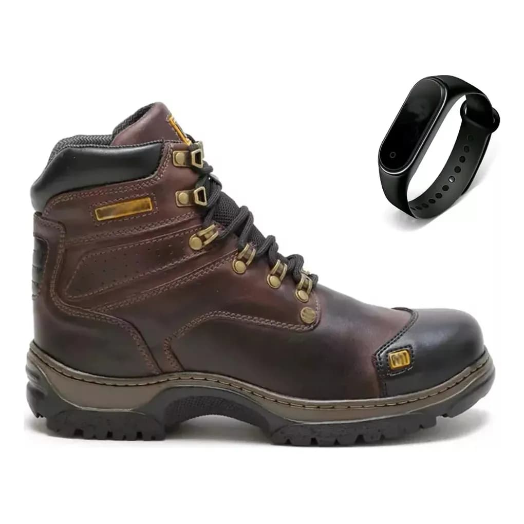 Bota Coturno Adventure Impermeavel Couro Legitimo Palm Gel