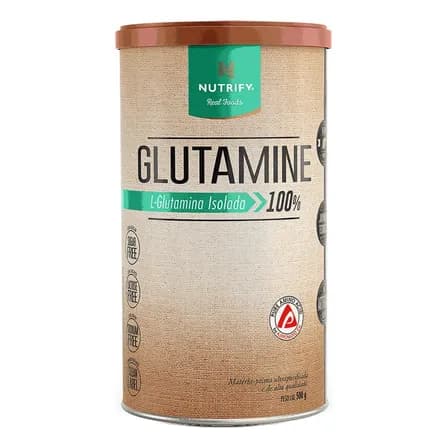Glutamine L-Glutamina Isolada 100% Sem Sabor 500g Nutrify