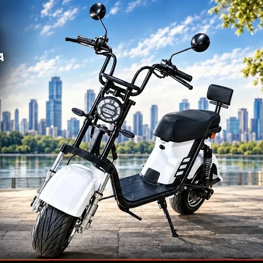 Scooter Elétrica X13 1000w 60v Bike Bluetooth Led Bicicleta Branco 15