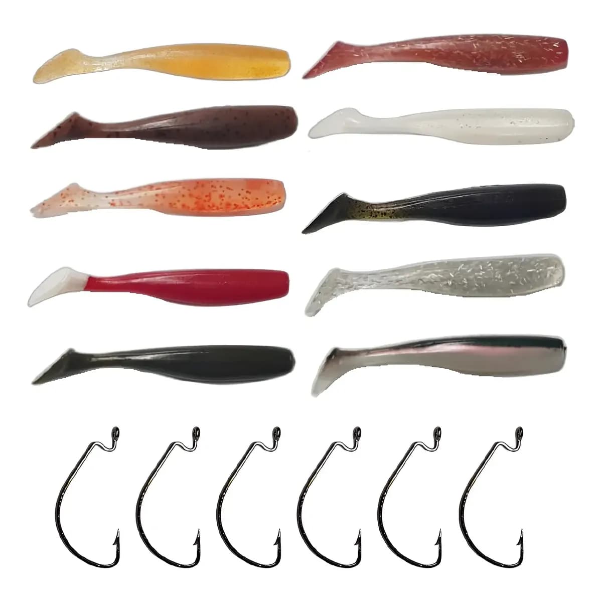 Isca Artificial Minhoca De Silicone Grub Shad Soft 8cm