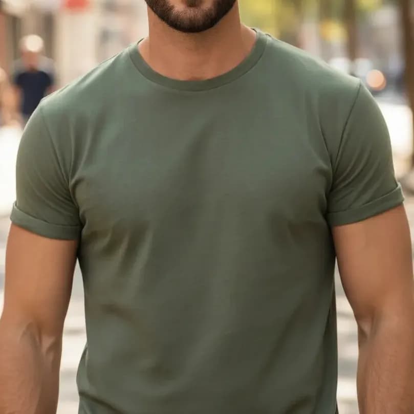 Kit 4 Camisetas Básica Lisa Masculina Algodão Casual Algodão