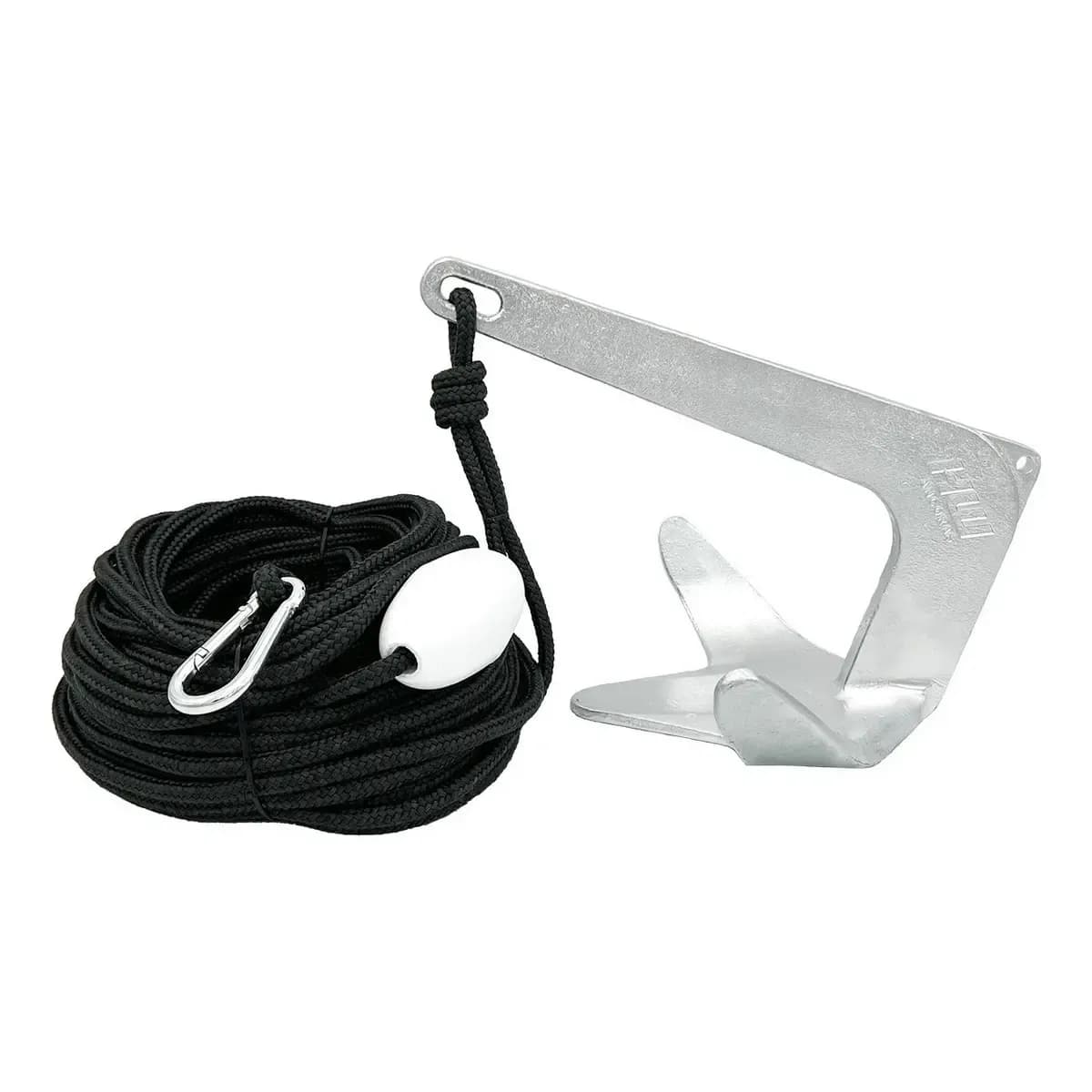 Kit Ancora 2kg Bruce HW C15 (15 metros) para Jet-Ski Caiaque ou pequenos Barcos - Galvanizada á Fogo