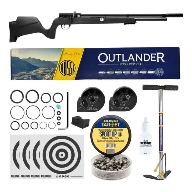 Espingarda Pcp Outlander 6.35 Vr Rossi + Bomba Força Extrema