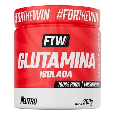 Glutamina 100% Pura e Isolada Pote 300g - FTW