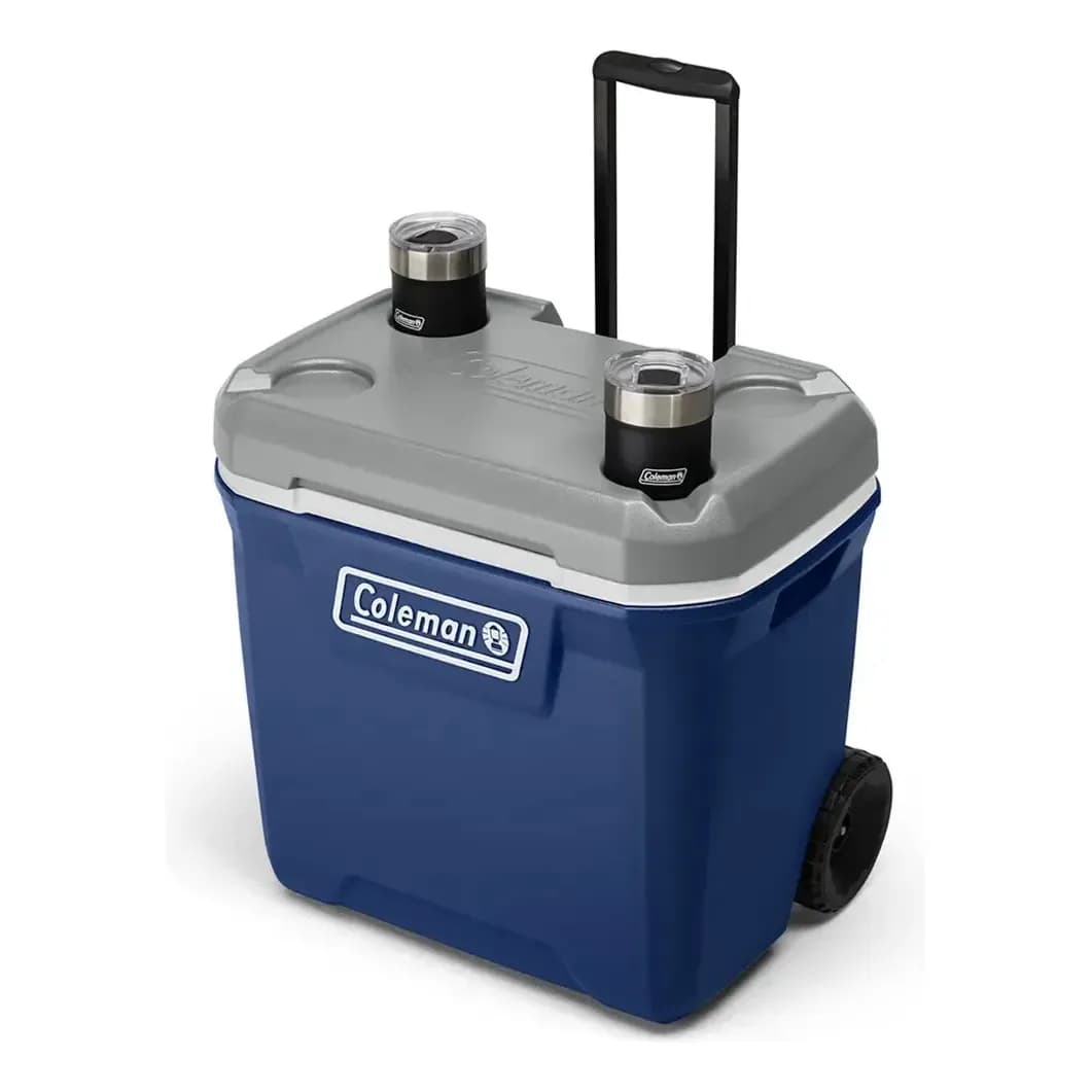 Caixa Térmica 316 Séries 65qt 62l Lakeside Com Rodas Coleman Cor Azul Escuro Con Cinza