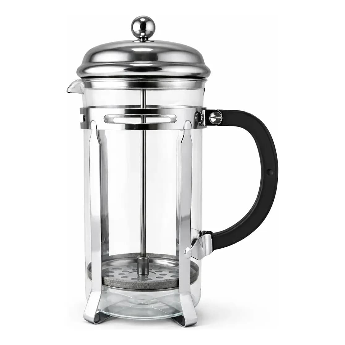 Cafeteira De Prensa Francesa 1000ml Cremeira Leite Café Cor Cinza