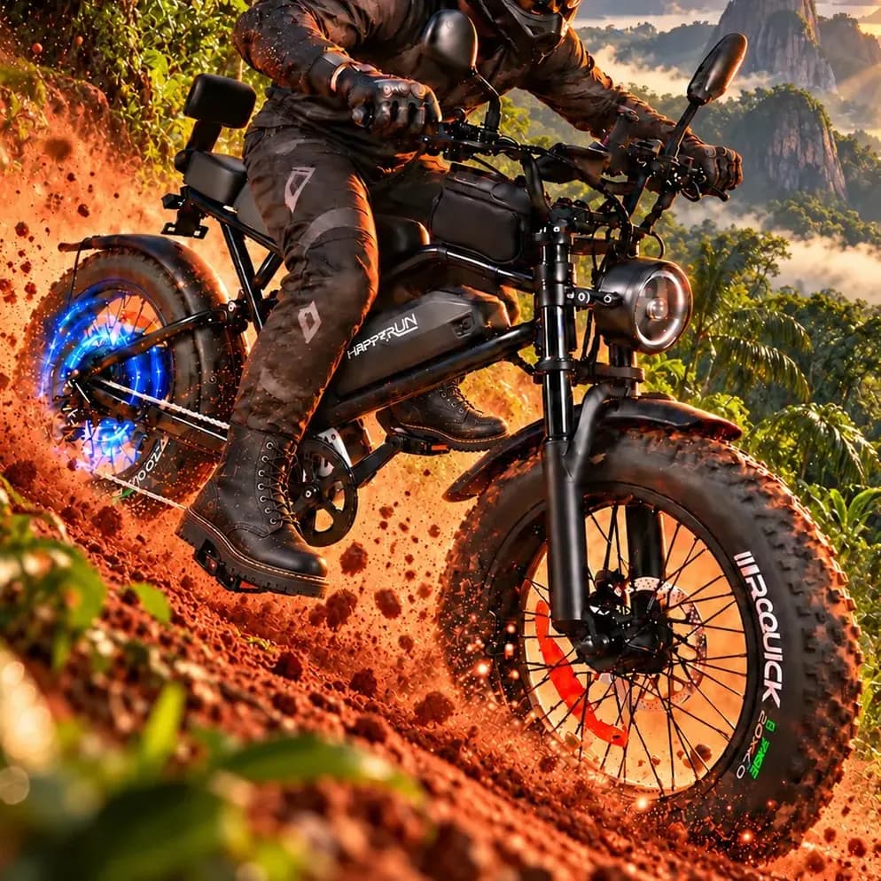 Bicicleta Elétrica MOVTOTOP de 1000W para Adultos com Bateria 48V e Autonomia de 55km
