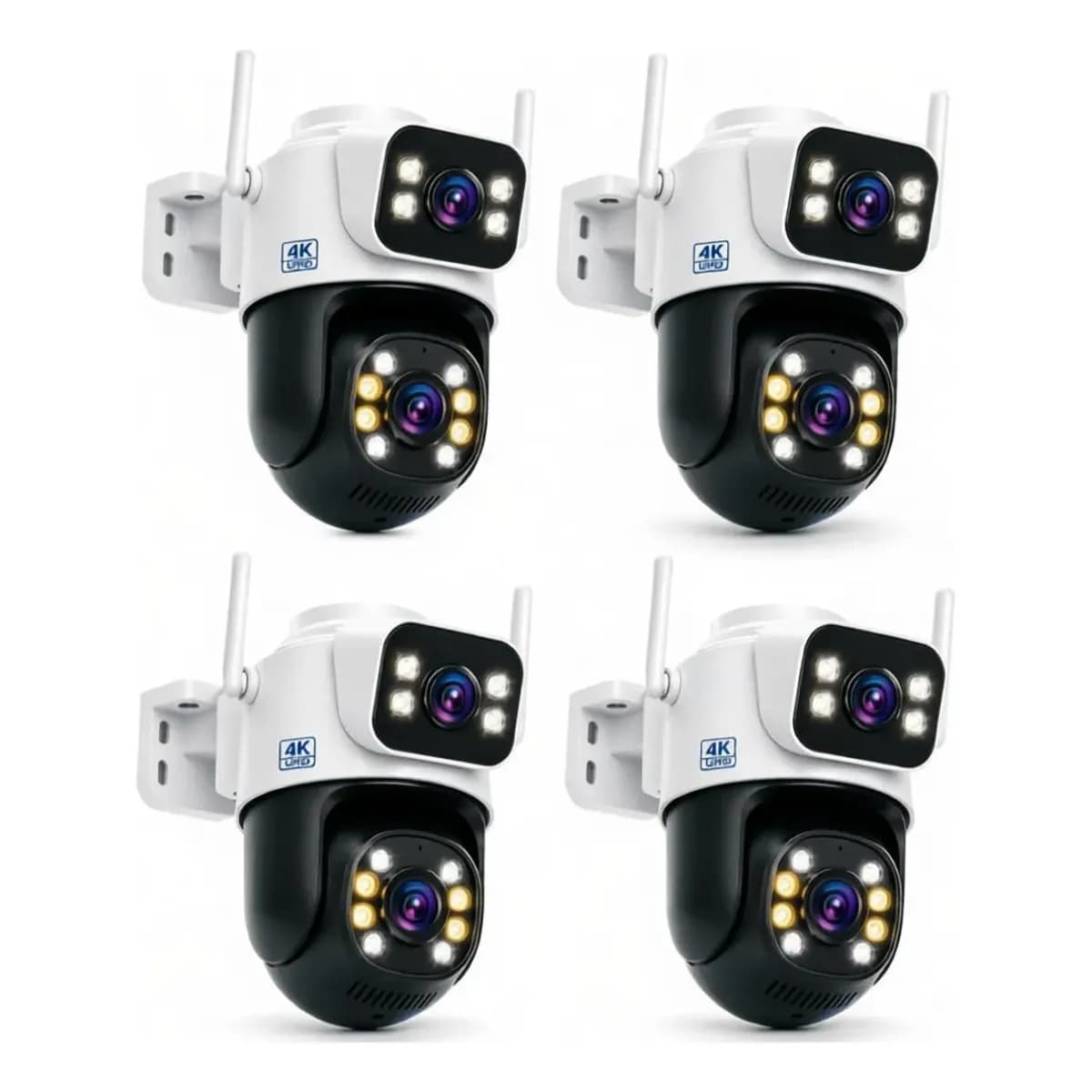 Câmera Segurança Ip Externa Wifi A28 App Icsee À Prova Dágua Branco 4kit