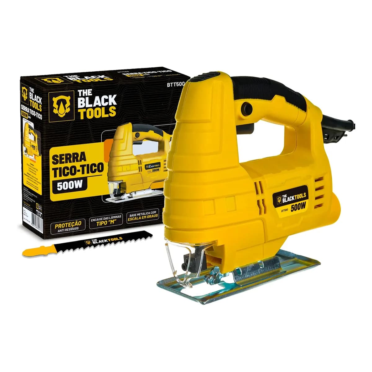 Serra Tico-Tico The Black Tools 500W 127V com Lâmina de Corte