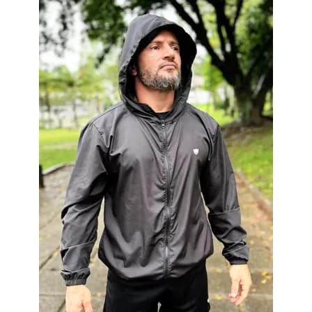 Jaqueta Corta Vento Masculina Ybisy Resistente À Chuva Uv50