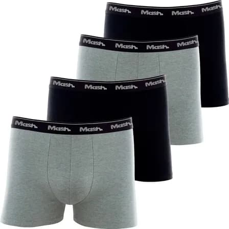 Kit 4 Cuecas Boxer Algodão Mash
