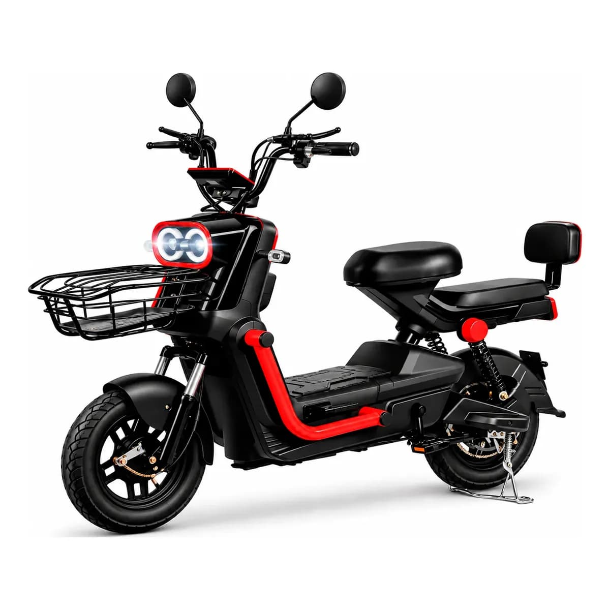 Bicicleta Bike Scooter Motinha 12ah Elétrica 500w 48v 32km/h Preto