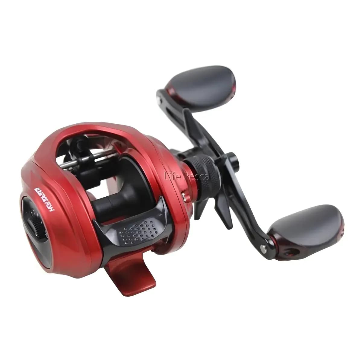 Carretilha Albatroz Fishing V73 Esquerda Freio Magnético Vermelho 8kg