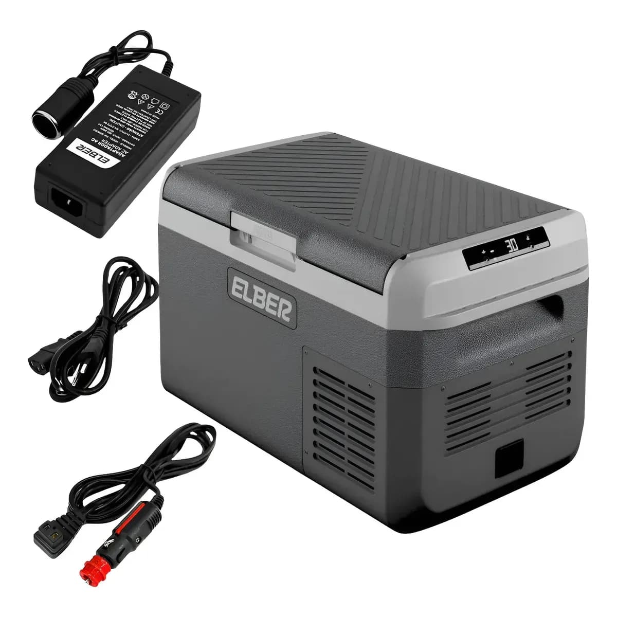 Geladeira Portátil 50lts Bluetooth Lancha + Fonte Conversora Preto