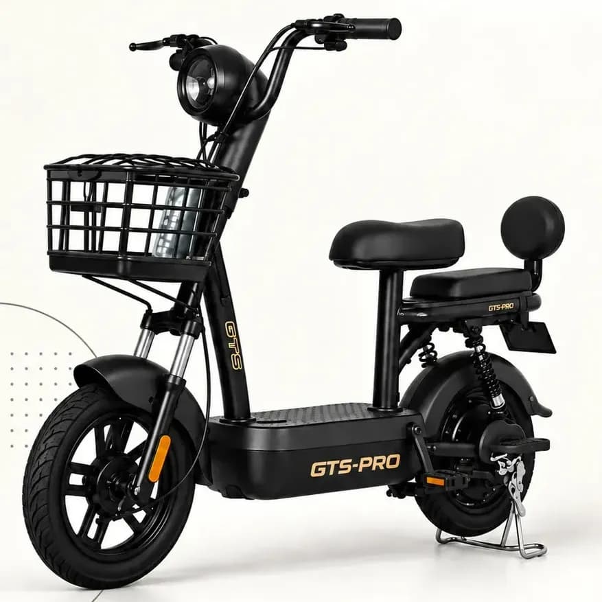 Bicicleta Elétrica GTS Super Power 500W para Mobilidade Urbana Preta
