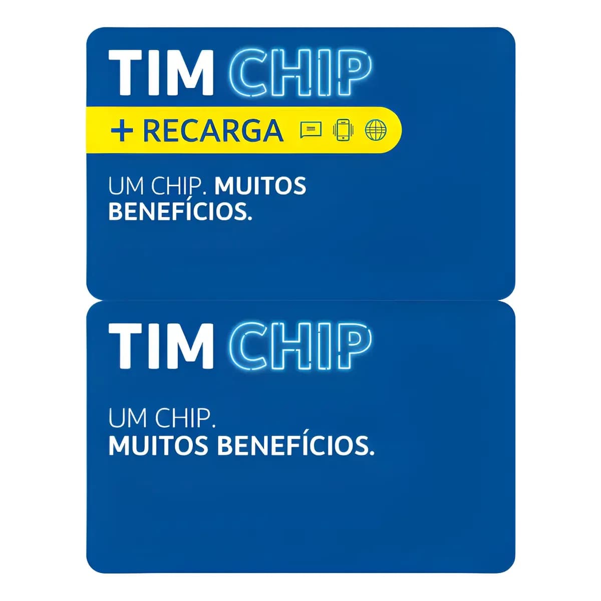 Tim Chip Kit 20 Unidades:  10 Sem Recarga E 10 Com Recarga 3 Em 1