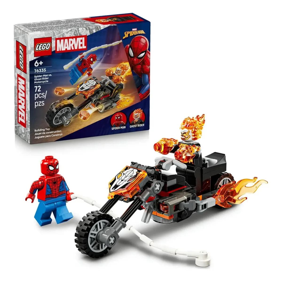 LEGO Marvel Homem Aranha vs Motoqueiro Fantasma 76335