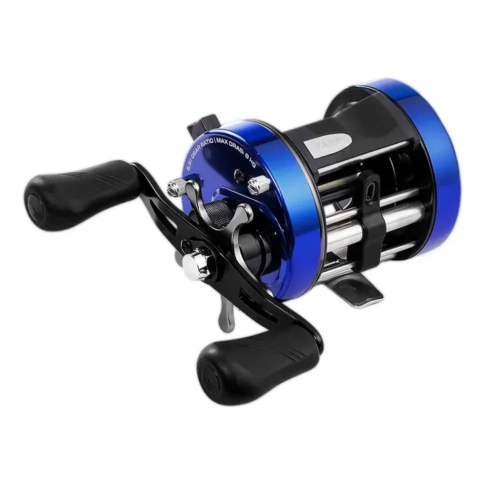 Carretilha De Pesca Caster Evo 400 Azul Esquerdo