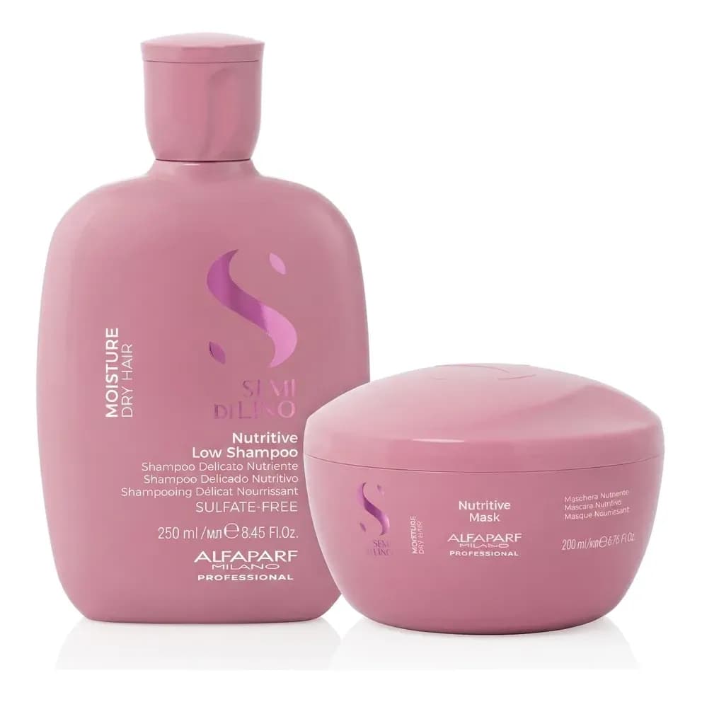 Kit Alfaparf Semi Di Lino Moisture Shampoo Máscara