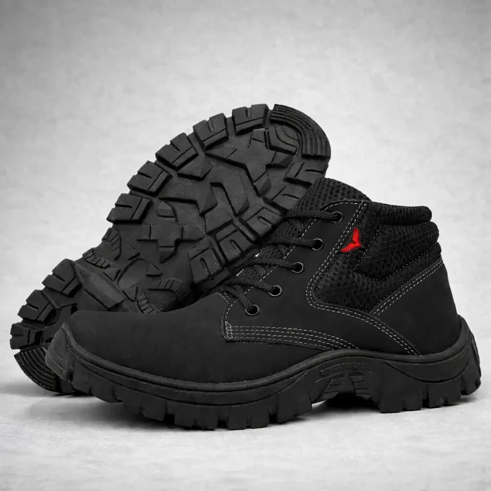 Coturno  Bota Masculina Trabalho Resistente Confortavel Macia