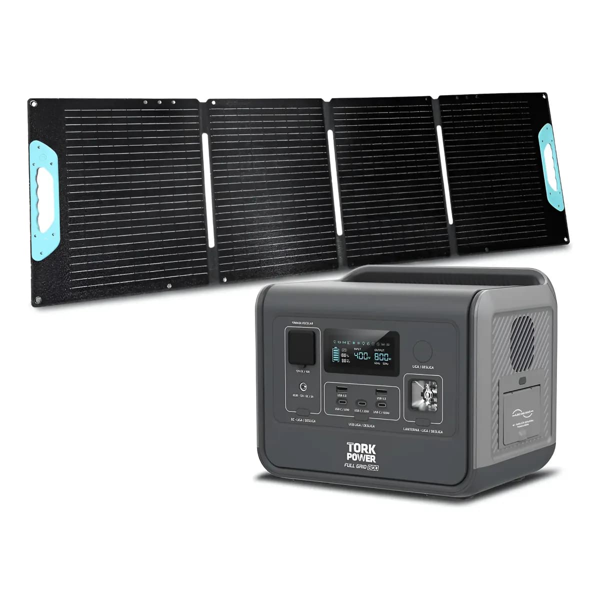 Kit Gerador Estação Energia Tork 800w 127v Painel Solar 100w Power Station