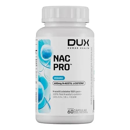 Suplemento en cápsula Dux Nutrition N-acetil L-cisteína de 60 un