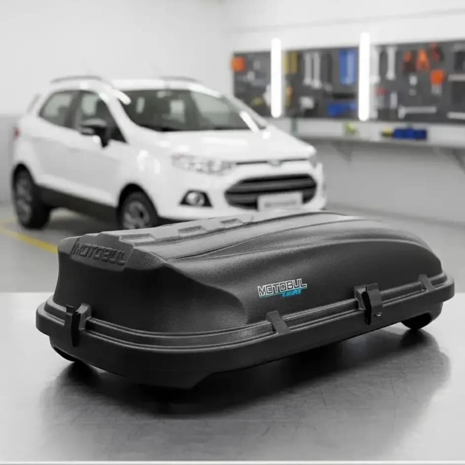 Baú Bagageiro Teto 460 Litros Universal Malas Motobul Preto