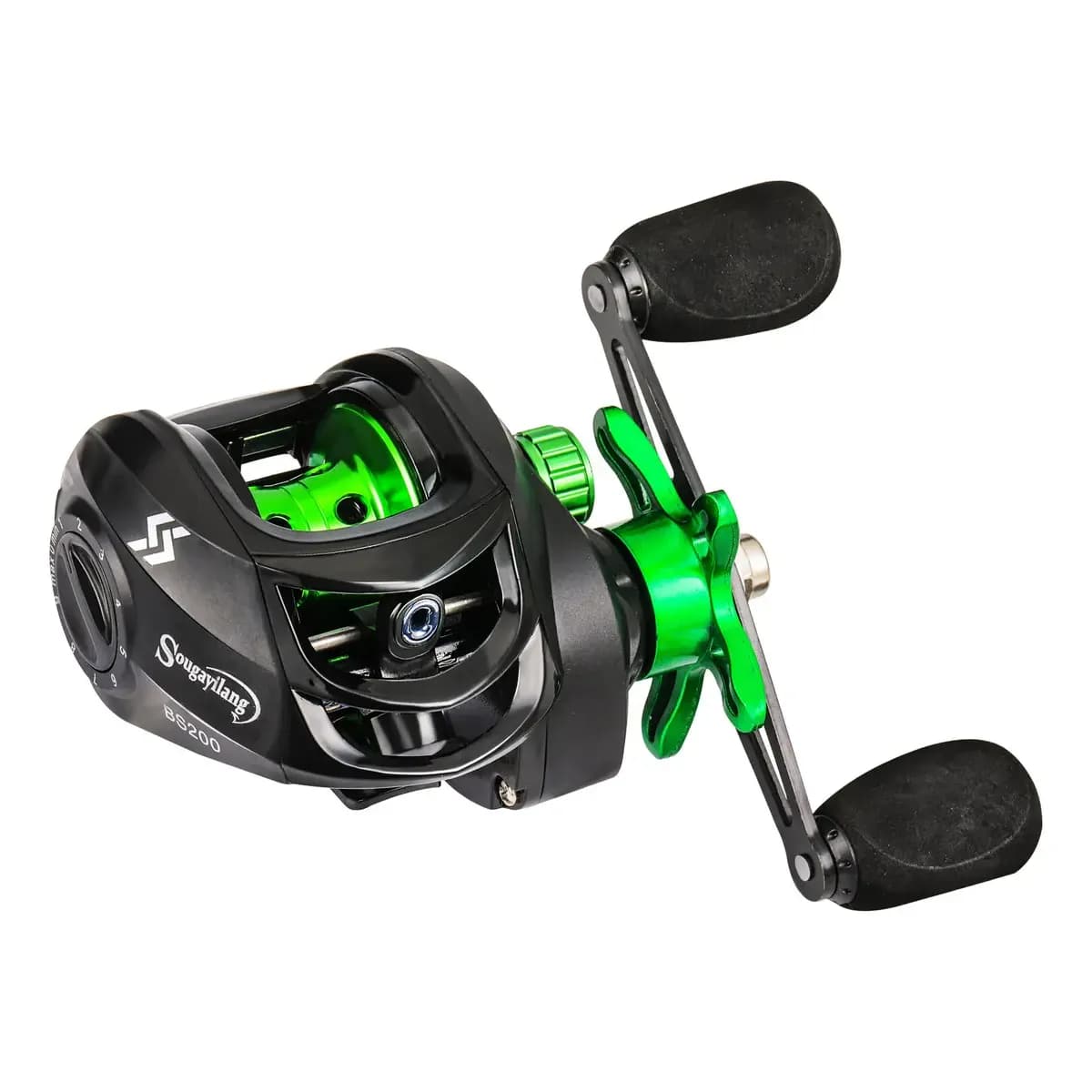 Carretilha De Pesca Sougayilang B-yhh Manivela Esquerda  7.2:1 Arrasto 10kg Verde Esquerdo