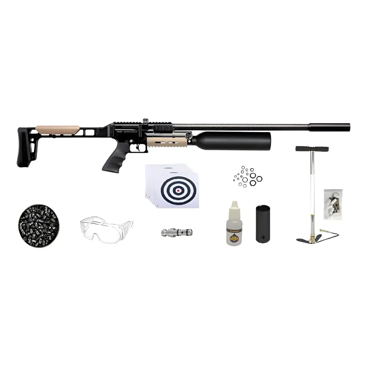 Carabina Pressão Pcp Artemis Ap1000b Nomad Hc 5.5mm Bomba Preto 5.5 Mm