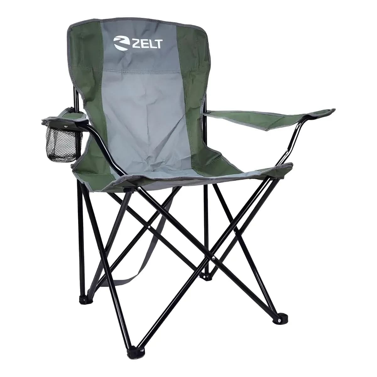 Cadeira Dobrável Araguaia Portátil 120kg Verde Com Alça E Porta Copo Para Camping Lazer Praia Pesca Viagens Passeios Zelt
