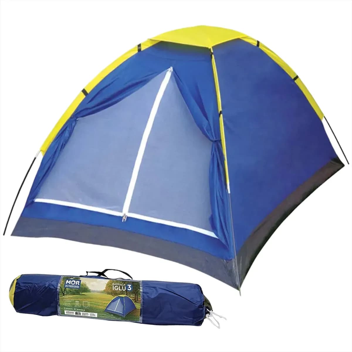 Barraca De Camping Iglu Para Até 2 Pessoas Impermeável Mor Azul