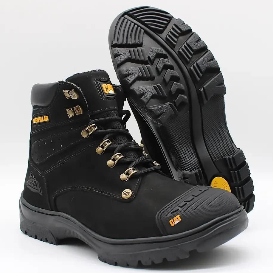 Bota Botina Caterpillar Original Couro Biqueira Coturno