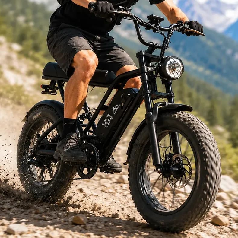 Hdj Bicicleta Elétrica Scooter 1000W 48V Bike Lítio Preto 20