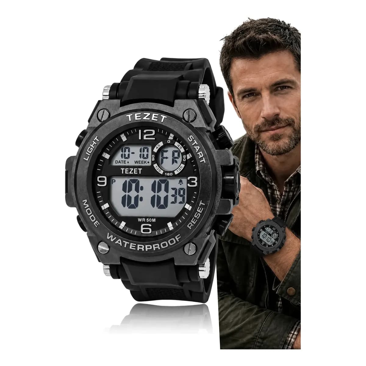 Relógio Masculino Sport Shock Em Metal  Prova D Água Original