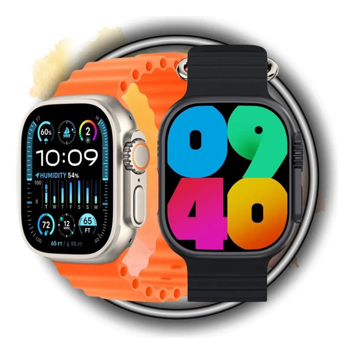 Relogio Smartwatch 10 Ultra Plus Preto Tela AMOLED Monitor Saúde GPS Bluetooth