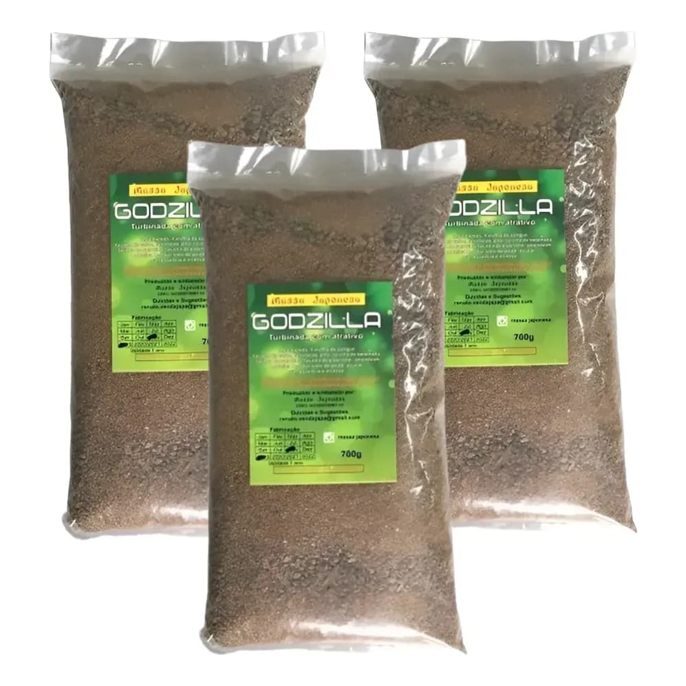 Kit 3 Massas Godzilla Turbinada Atrativo 700g Massa Japonesa