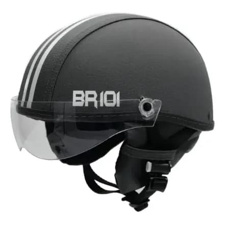 Capacete Coquinho Scooter Bike Elétrica Br101 Vision Cristal Preto M