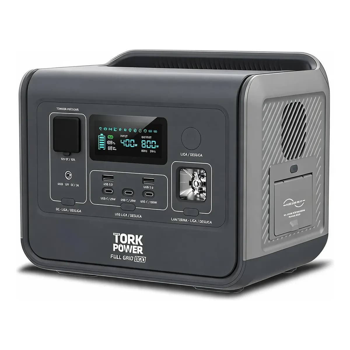 Estação Energia Portátil Tork 800w 1200w Pico Lfp 512wh 127v