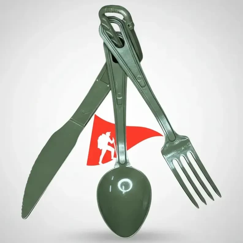 Talheres Articulados 100% Polímero Verde Militar Acampamento Verde-escuro