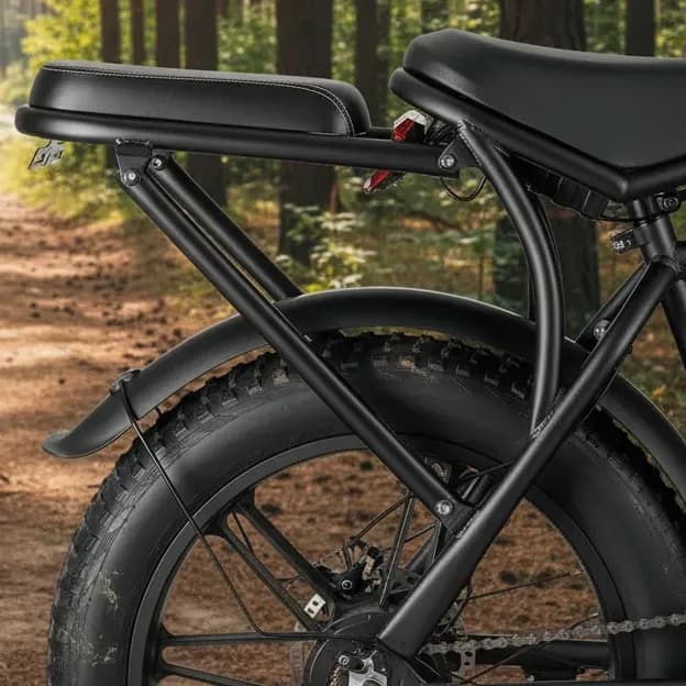 Garupa Carona Bicicleta V8 Preto