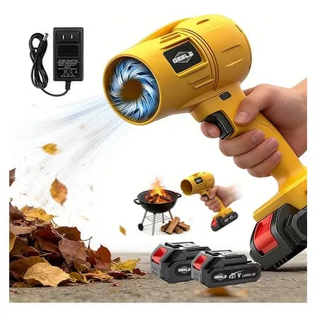 Soprador De Folhas Turbo Portátil Recarregável 2 Baterias