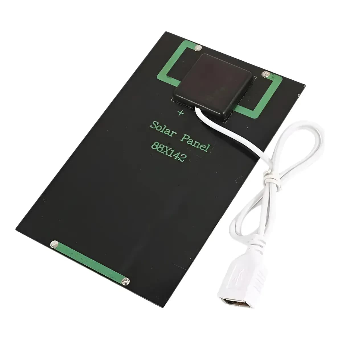 publi | Porta Usb Portátil Do Carregador Do Painel Solar De 2 W 5 V Preto