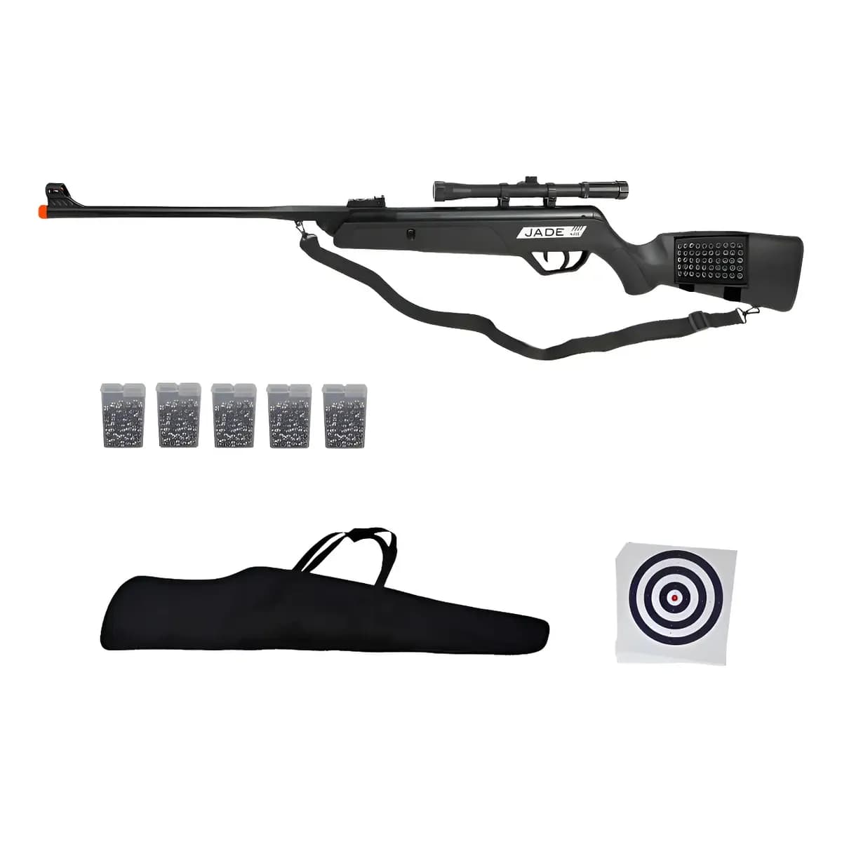 Carabina Espingarda De Pressão Cbc New Jade 5.5+kit Completo