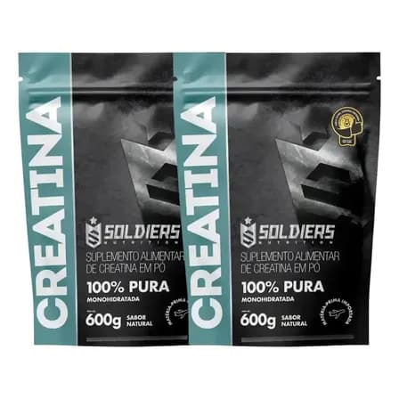 Creatina Monohidratada 1200g Soldiers Nutrition 100% Pura Sem Sabor