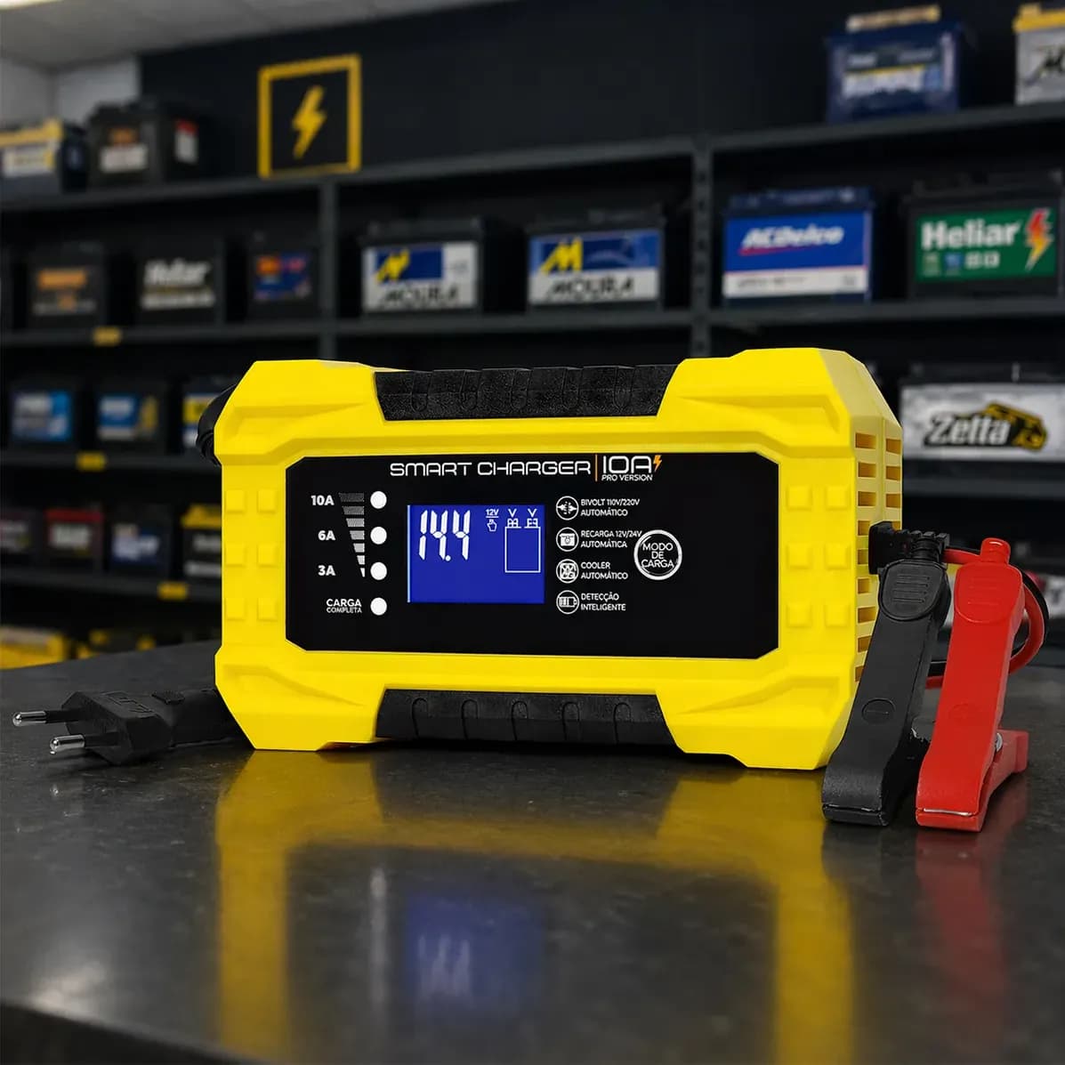 Carregador De Bateria Inteligente 10a 12v/24v
